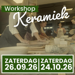 WORKSHOP KERAMIEK: 26/09 (+ Glazuren op 24/10)