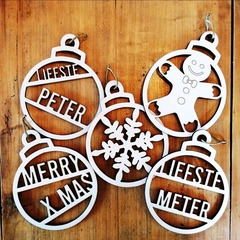 Maak je eigen houten kerstballen
