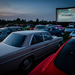 Openluchtfilms en drive-in movie
